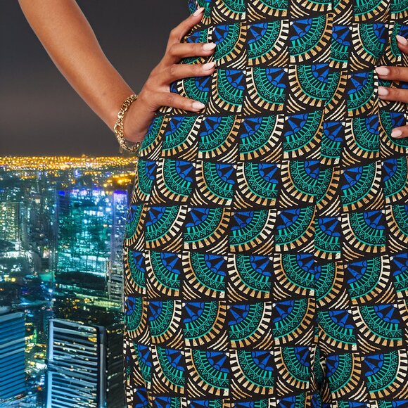 SILK & SOLT Dangerously in Love Jumpsuit – Peacock Womens XL Boho Festival - Picture 5 of 15